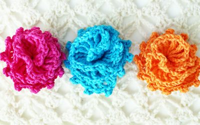 Crochet flower pattern, chart and video