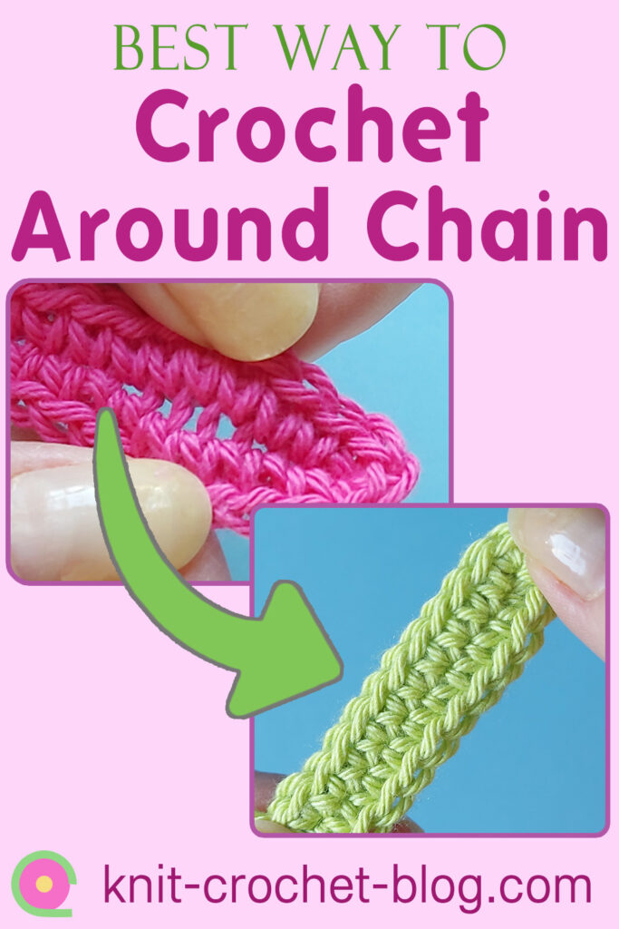 best way to crochet around chain pinterest pin