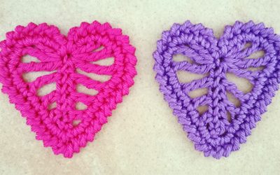 Small crochet heart tutorial and chart