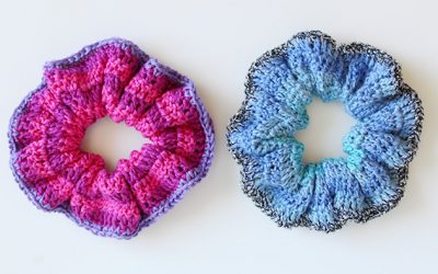 Crochet an easy scrunchie hair band