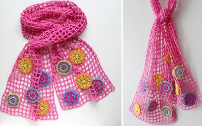 Joyful circles scarf pattern