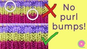 how to knit ribbing without purl bumps showing