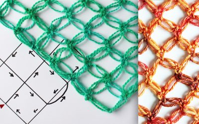 How to crochet Solomon’s knot – triangle or straight edge